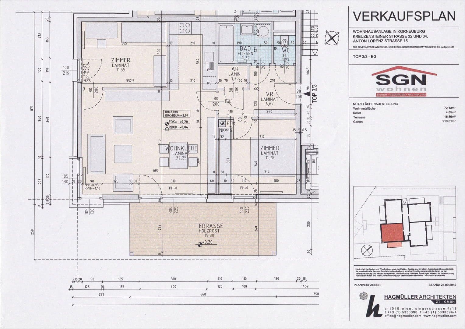 Prenájom bytu 3-izbový 73 m², Kreuzensteiner Straße 34/3, Korneuburg, Dolné Rakúsko Prenájom bytu 3-izbový 73 m², Kreuzensteiner Straße 34/3, Korneuburg, Dolné Rakúsko