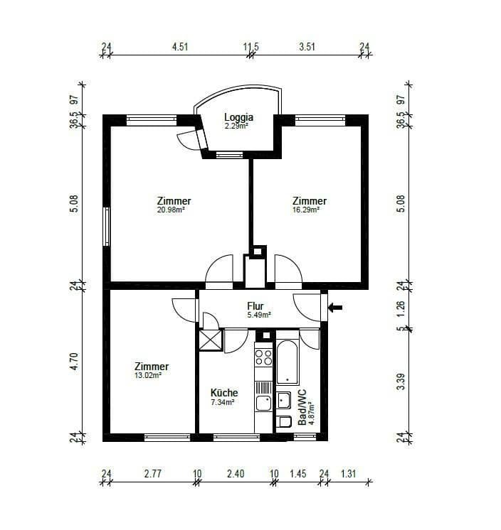 Prenájom bytu 3-izbový 70 m², Herbert- Böhm- Str. 13, Frankfurt am Main, Hesensko Prenájom bytu 3-izbový 70 m², Herbert- Böhm- Str. 13, Frankfurt am Main, Hesensko