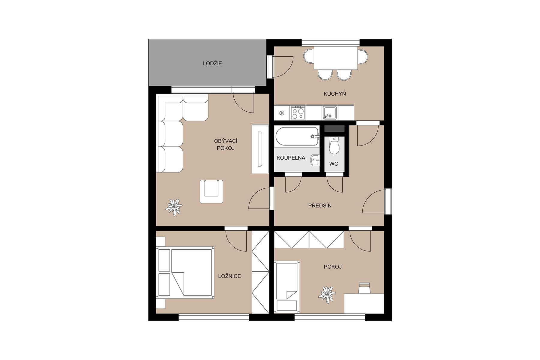 Predaj bytu 3-izbový 67 m², Sídliště, Cvikov, Liberecký kraj Predaj bytu 3-izbový 67 m², Sídliště, Cvikov, Liberecký kraj