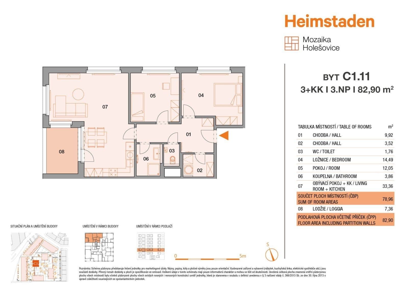 Prenájom bytu 3-izbový 82 m², U Pergamenky, Praha, Praha Prenájom bytu 3-izbový 82 m², U Pergamenky, Praha, Praha