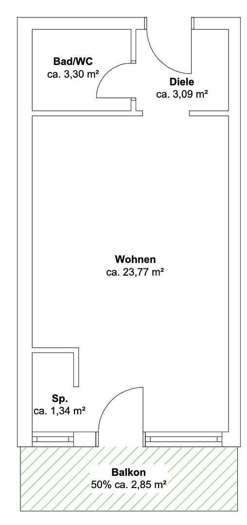 Prenájom bytu 1-izbový 34 m², Galgenbachweg 1b, Neufahrn bei Freising, Bavorsko Prenájom bytu 1-izbový 34 m², Galgenbachweg 1b, Neufahrn bei Freising, Bavorsko