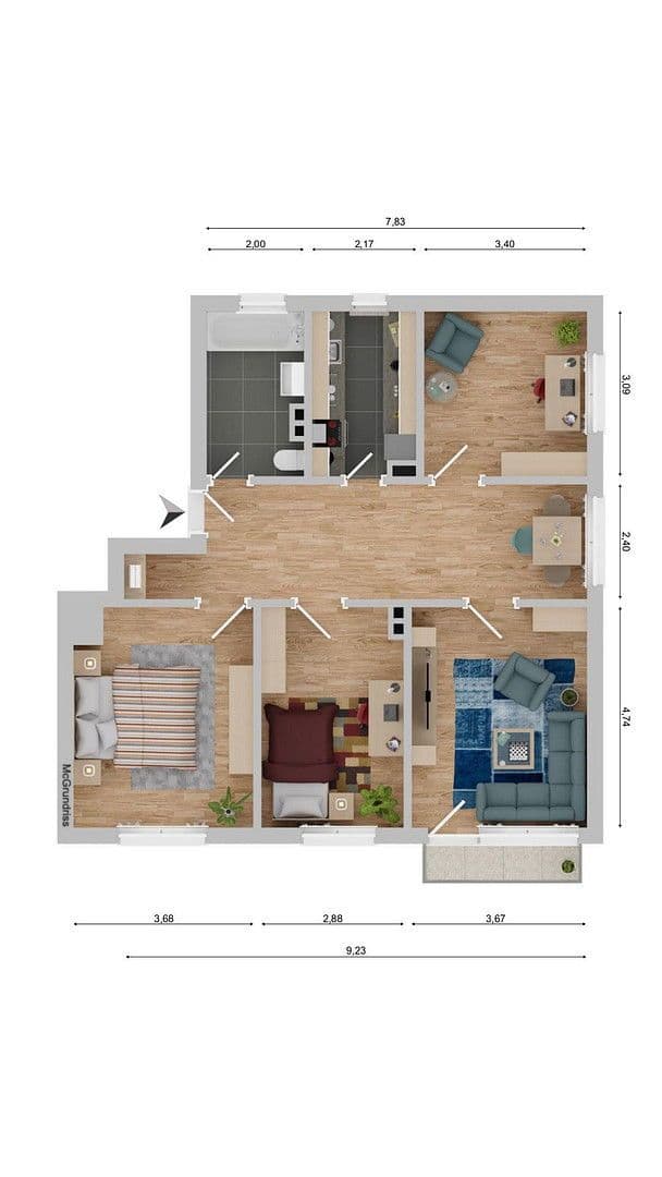 Predaj bytu 4-izbový 94 m², Olewischtwiet 32, Hamburg, Hamburg Predaj bytu 4-izbový 94 m², Olewischtwiet 32, Hamburg, Hamburg