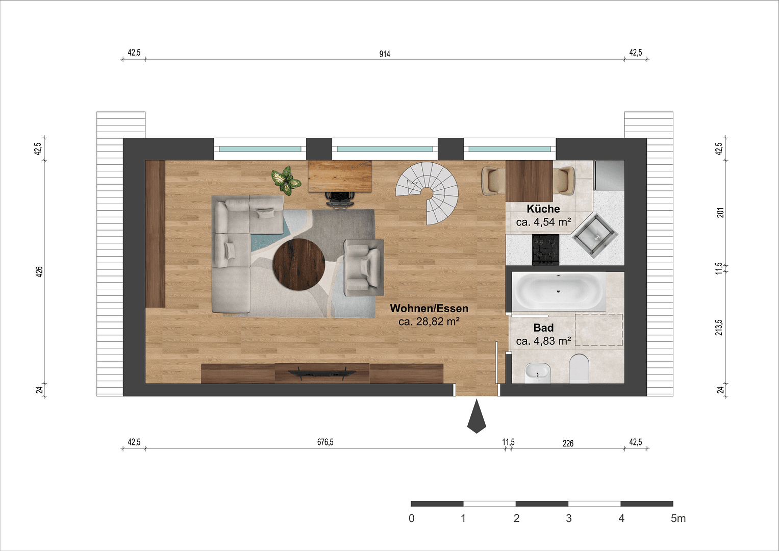Prenájom bytu 1-izbový 35 m², Köln, Severné Porýnie - Westfálsko Prenájom bytu 1-izbový 35 m², Köln, Severné Porýnie - Westfálsko