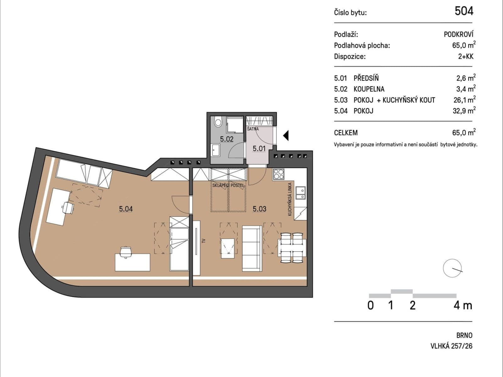 Prenájom bytu 2-izbový 65 m², Brno, Jihomoravský kraj Prenájom bytu 2-izbový 65 m², Brno, Jihomoravský kraj