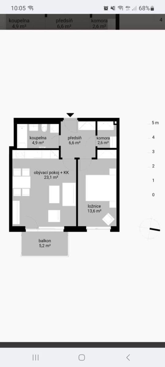 Prenájom bytu 2-izbový 52 m², Sedlářova, Praha, Praha Prenájom bytu 2-izbový 52 m², Sedlářova, Praha, Praha