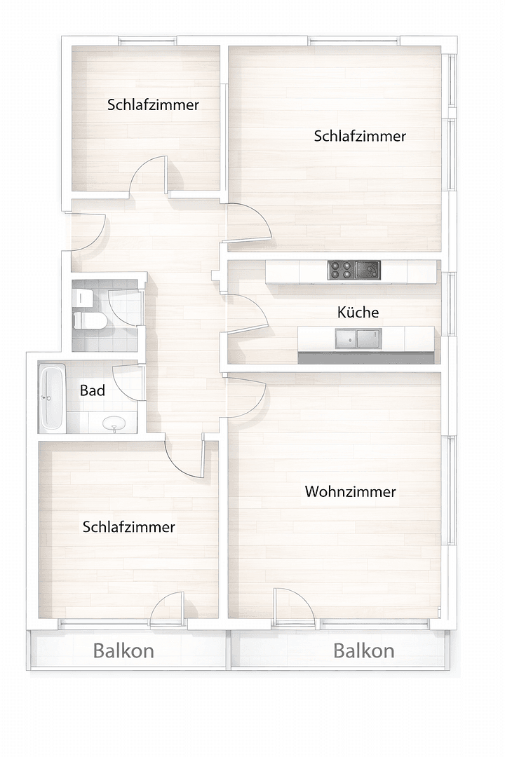 Prenájom bytu 4-izbový 92 m², Werastr. 39, Friedrichshafen, Bádensko-Wurttembersko Prenájom bytu 4-izbový 92 m², Werastr. 39, Friedrichshafen, Bádensko-Wurttembersko