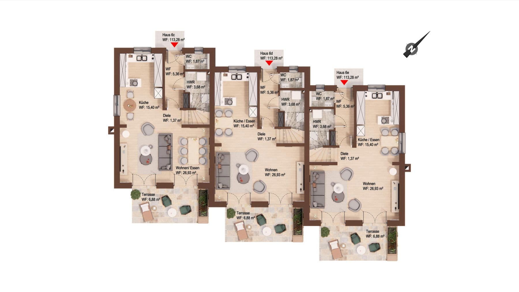 Prenájom domu 115 m², pozemek 188 m², Dorfmitte 6 D, Satow, Meklenbursko-Predpomoransko Prenájom domu 115 m², pozemek 188 m², Dorfmitte 6 D, Satow, Meklenbursko-Predpomoransko