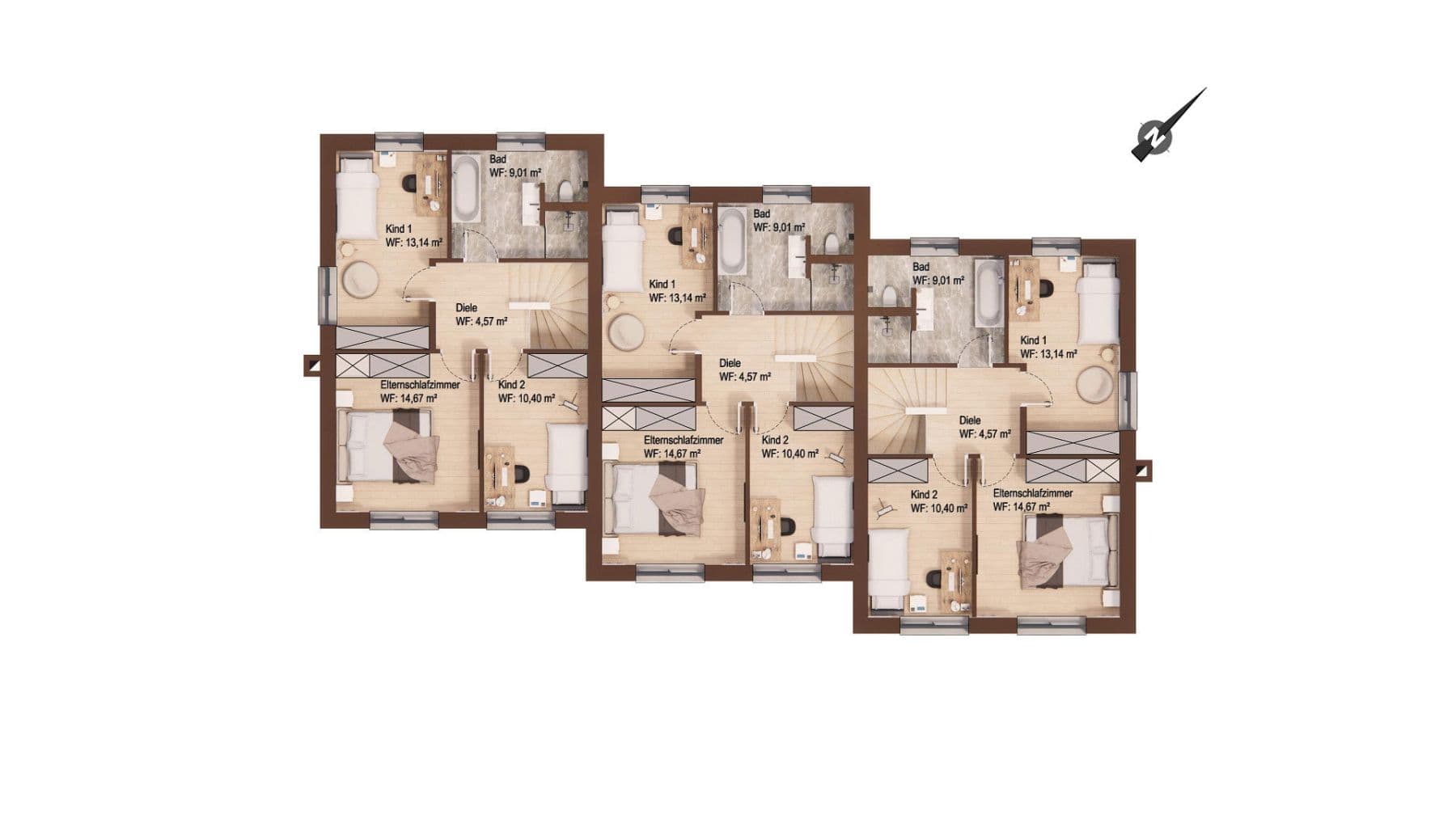 Prenájom domu 115 m², pozemek 188 m², Dorfmitte 6 D, Satow, Meklenbursko-Predpomoransko Prenájom domu 115 m², pozemek 188 m², Dorfmitte 6 D, Satow, Meklenbursko-Predpomoransko