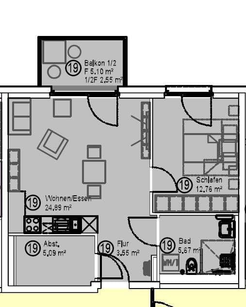 Prenájom bytu 2-izbový 55 m², Würzburger Str. 37, Stockstadt am Main, Bavorsko Prenájom bytu 2-izbový 55 m², Würzburger Str. 37, Stockstadt am Main, Bavorsko