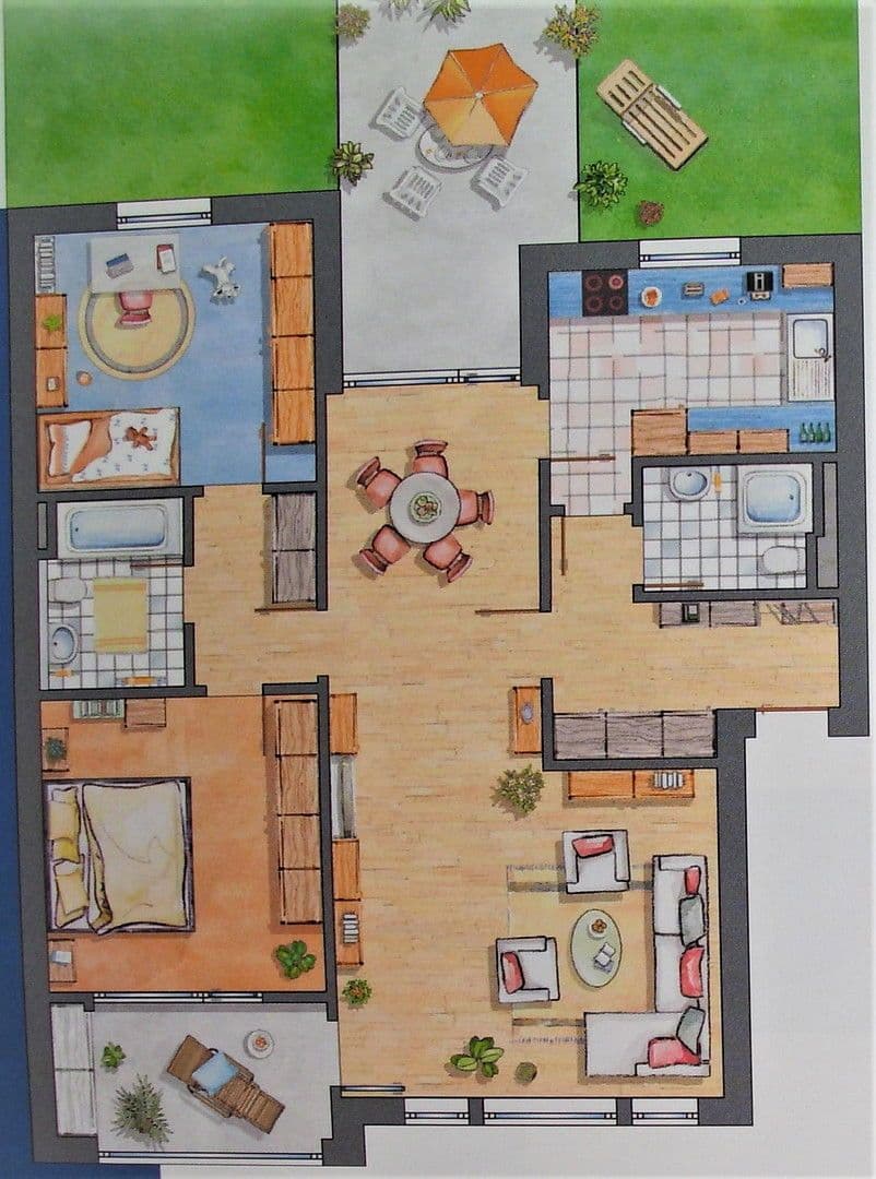 Prenájom bytu 3-izbový 90 m², Rheinbrohler Weg 30, Düsseldorf, Severné Porýnie - Westfálsko Prenájom bytu 3-izbový 90 m², Rheinbrohler Weg 30, Düsseldorf, Severné Porýnie - Westfálsko