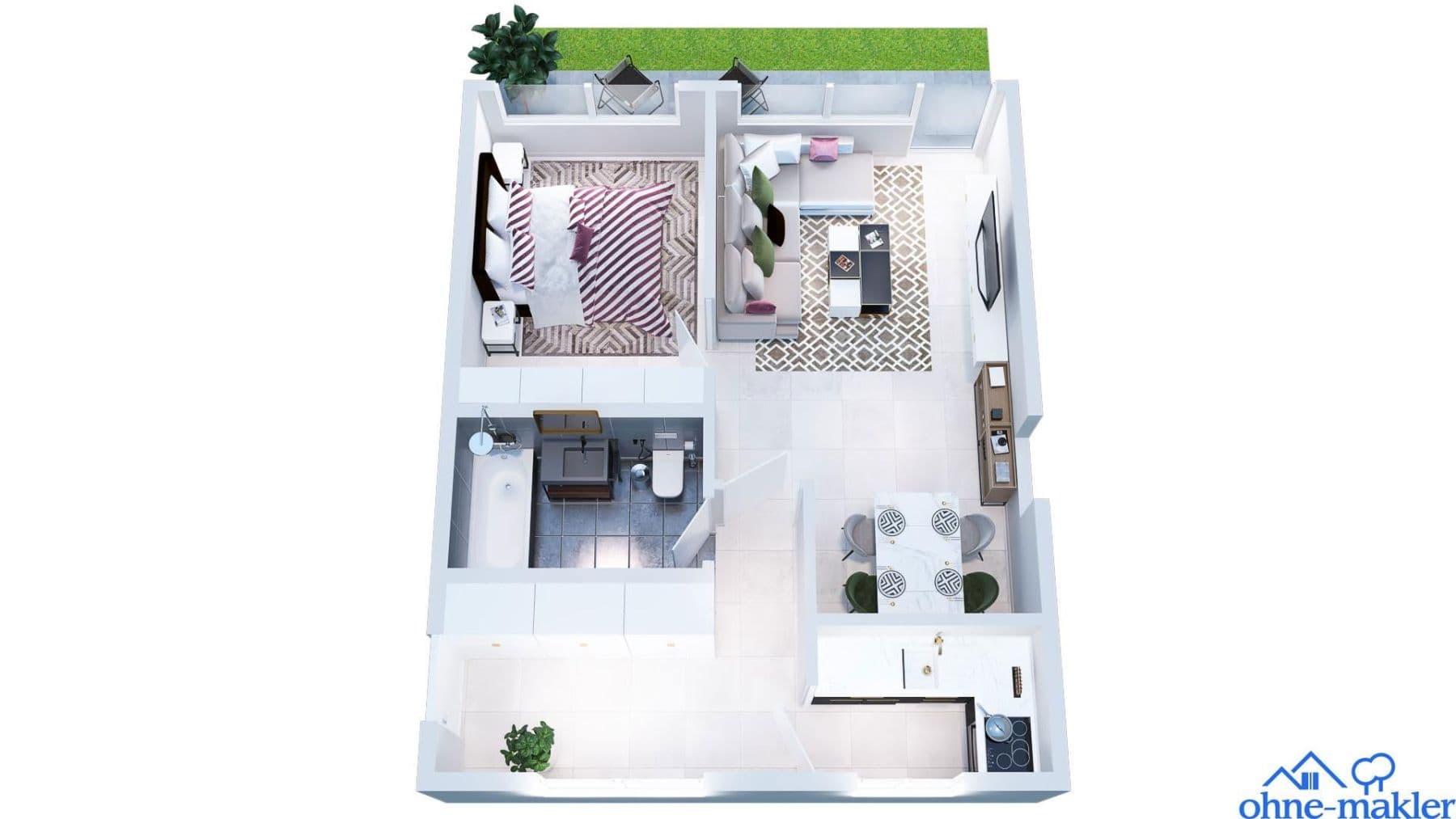 Predaj bytu 2-izbový 54 m², Am Höhenring 4, Bad Griesbach i.Rottal, Bavorsko Predaj bytu 2-izbový 54 m², Am Höhenring 4, Bad Griesbach i.Rottal, Bavorsko