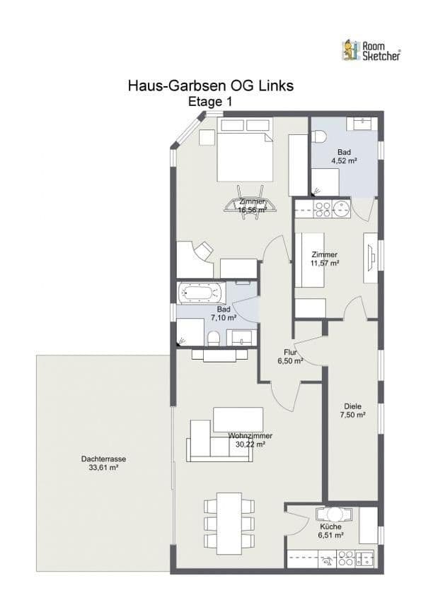 Prenájom bytu 3-izbový 92 m², Sophienstr. 4, Garbsen, Dolné Sasko Prenájom bytu 3-izbový 92 m², Sophienstr. 4, Garbsen, Dolné Sasko
