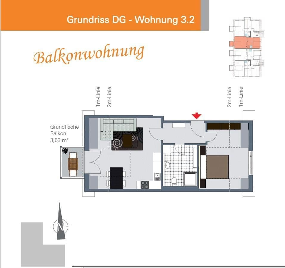 Prenájom bytu 2-izbový 55 m², Schlesierstraße 93, Regensburg, Bavorsko Prenájom bytu 2-izbový 55 m², Schlesierstraße 93, Regensburg, Bavorsko