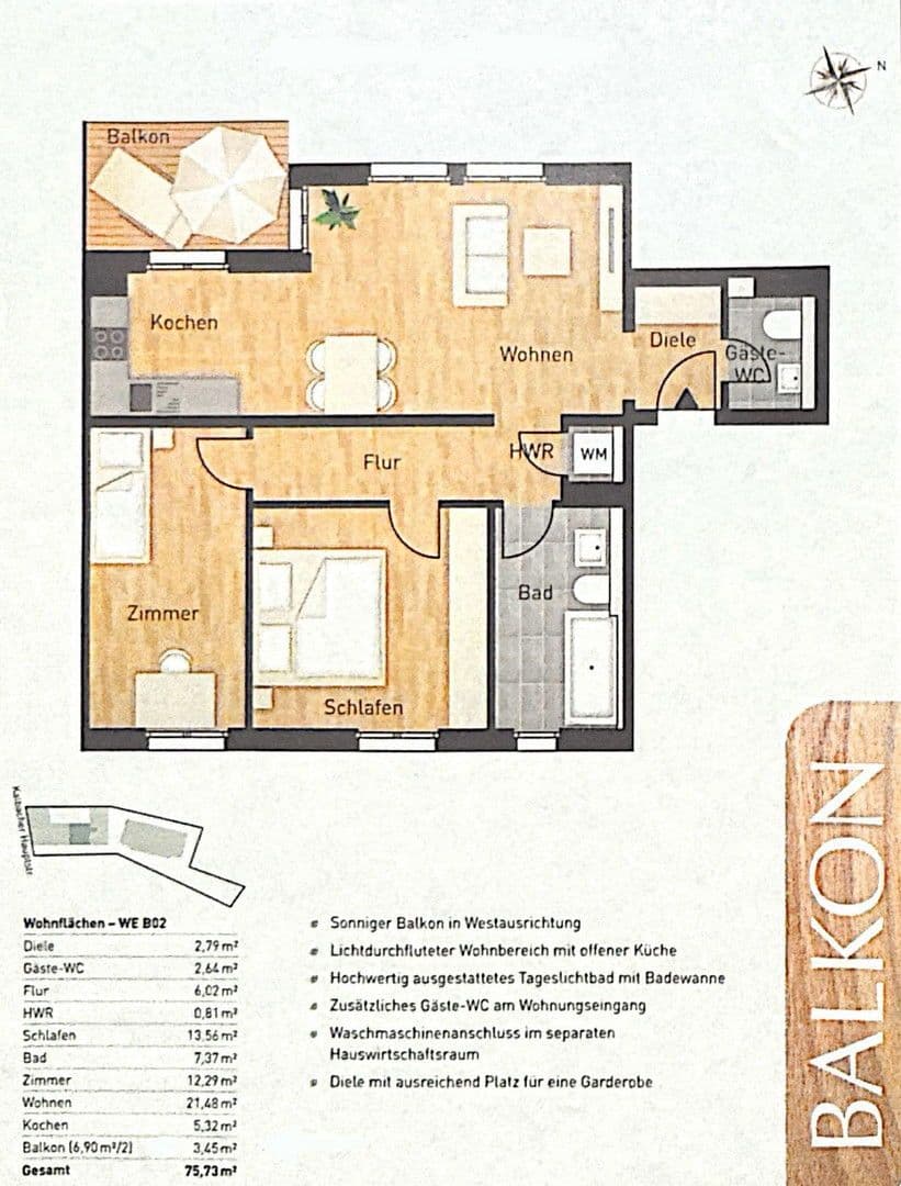 Predaj bytu 3-izbový 76 m², Frankfurt / Kalbach-Rieberg, Hesensko Predaj bytu 3-izbový 76 m², Frankfurt / Kalbach-Rieberg, Hesensko