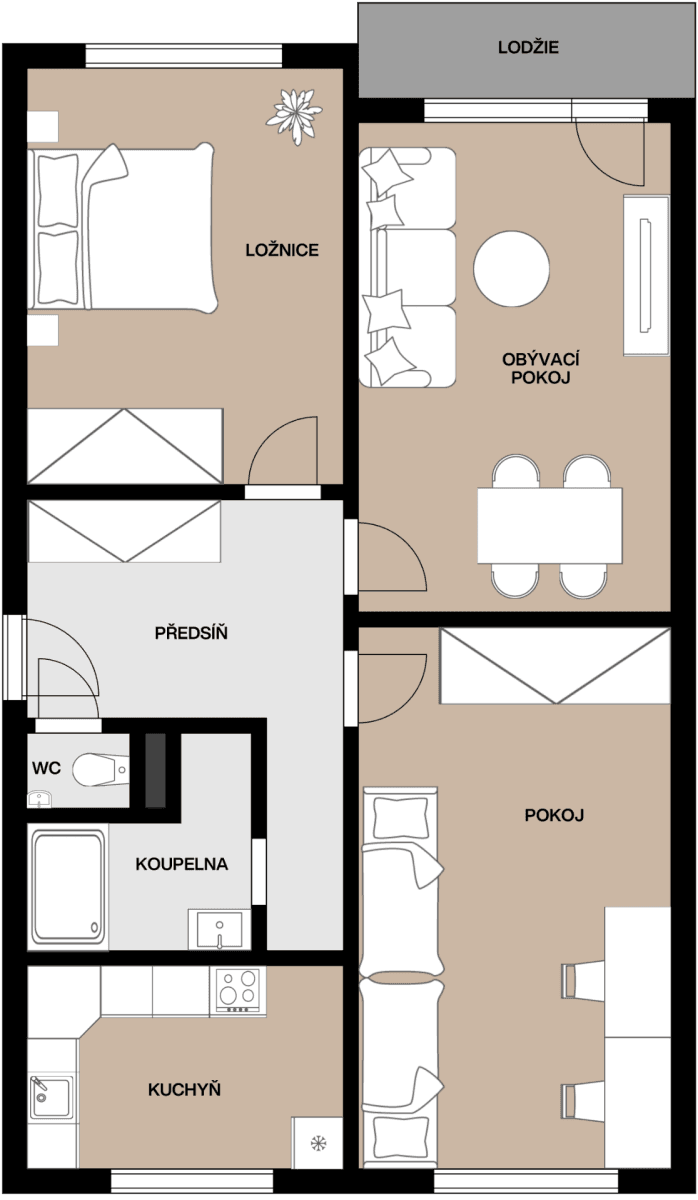 Predaj bytu 3-izbový 81 m², Saská, Děčín, Ústecký kraj Predaj bytu 3-izbový 81 m², Saská, Děčín, Ústecký kraj