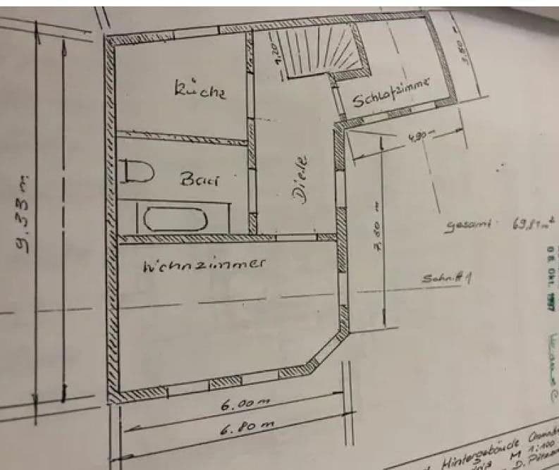 Prenájom domu 77 m², pozemek 200 m², Chemnitzer Str. 15, Limbach-Oberfrohna, Sasko Prenájom domu 77 m², pozemek 200 m², Chemnitzer Str. 15, Limbach-Oberfrohna, Sasko