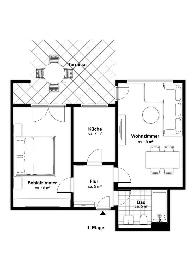 Predaj bytu 2-izbový 56 m², Dettenhausen, Bádensko-Wurttembersko Predaj bytu 2-izbový 56 m², Dettenhausen, Bádensko-Wurttembersko
