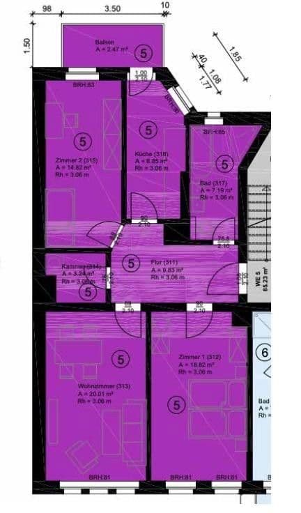 Predaj bytu 3-izbový 85 m², Leipzig, Sasko Predaj bytu 3-izbový 85 m², Leipzig, Sasko