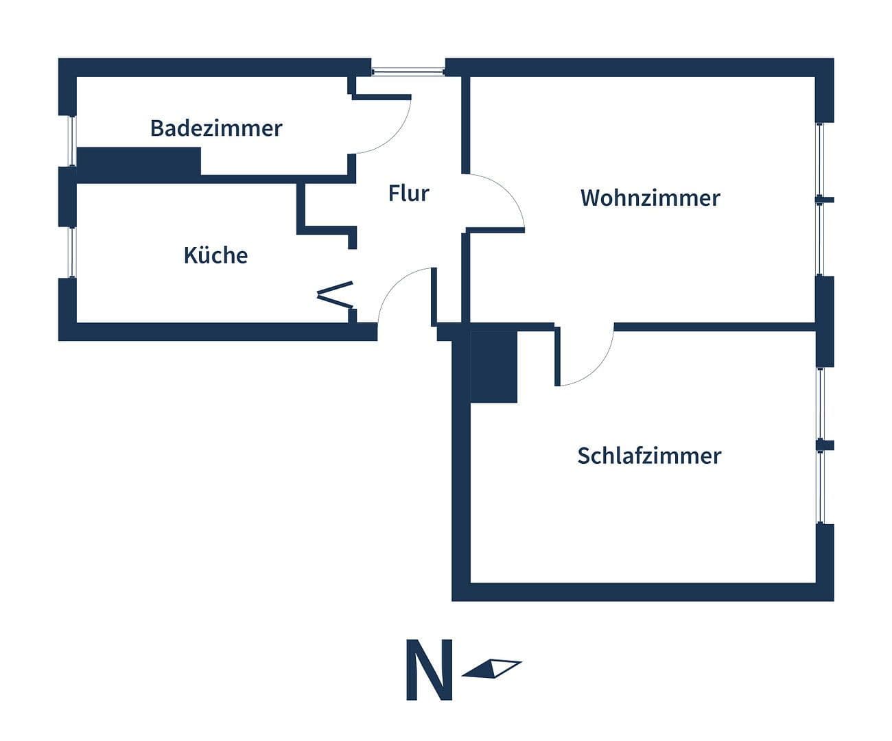 Prenájom bytu 2-izbový 46 m², Großbothener Straße 5, Grimma, Sasko Prenájom bytu 2-izbový 46 m², Großbothener Straße 5, Grimma, Sasko