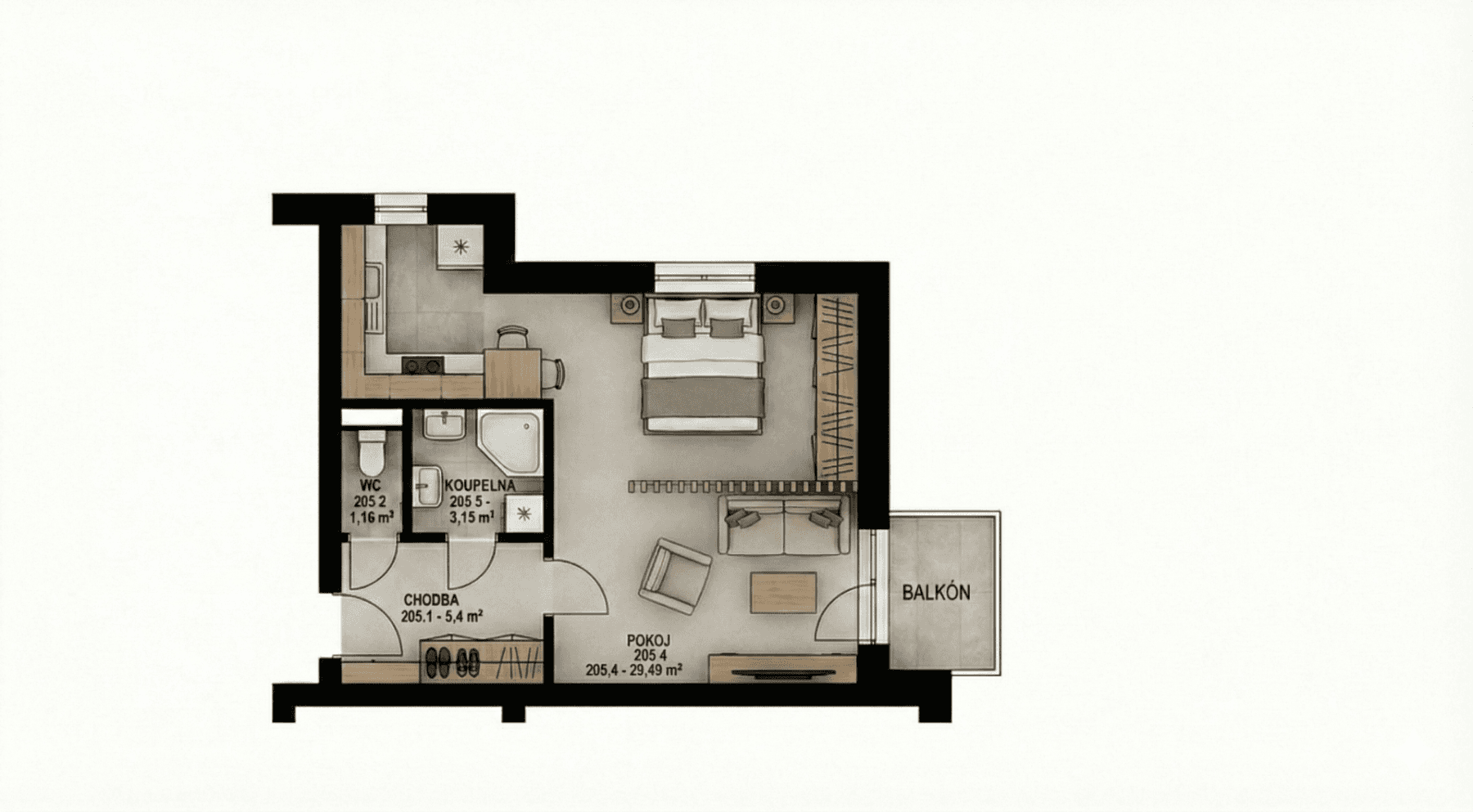 Prenájom bytu 1-izbový 40 m², Vilová, Jirny, Středočeský kraj Prenájom bytu 1-izbový 40 m², Vilová, Jirny, Středočeský kraj