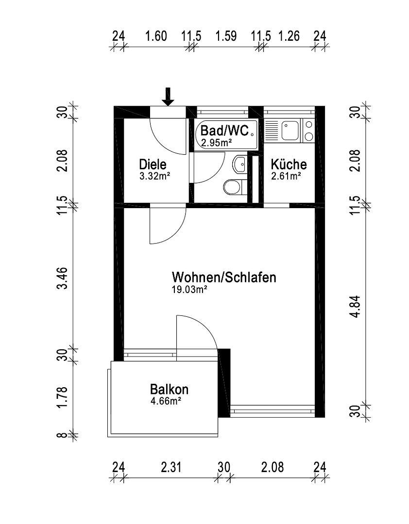 Predaj bytu 1-izbový 30 m², Max-Planck-Str. 13, Neufahrn, Bavorsko Predaj bytu 1-izbový 30 m², Max-Planck-Str. 13, Neufahrn, Bavorsko