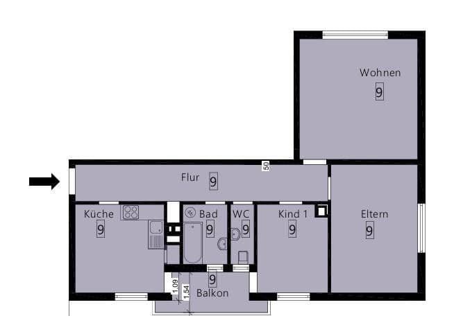 Prenájom bytu 3-izbový 81 m², Ringstraße 11, Walldürn, Bádensko-Wurttembersko Prenájom bytu 3-izbový 81 m², Ringstraße 11, Walldürn, Bádensko-Wurttembersko