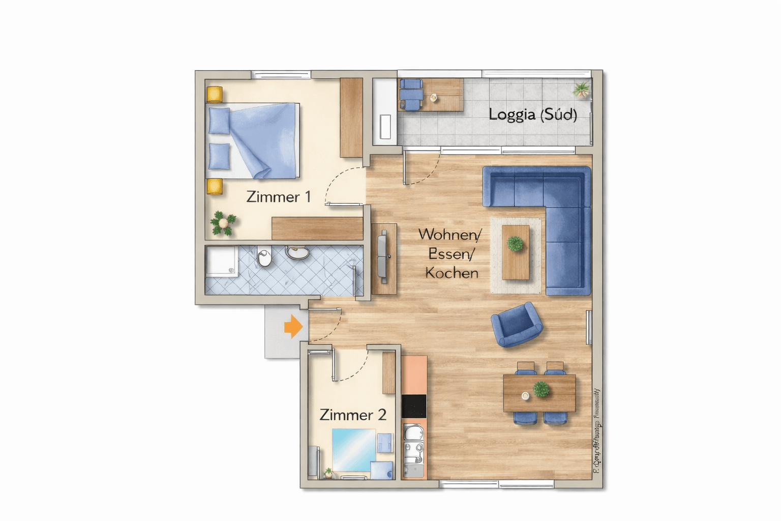 Prenájom bytu 3-izbový 58 m², Landhausstraße 4, Böblingen, Bádensko-Wurttembersko Prenájom bytu 3-izbový 58 m², Landhausstraße 4, Böblingen, Bádensko-Wurttembersko