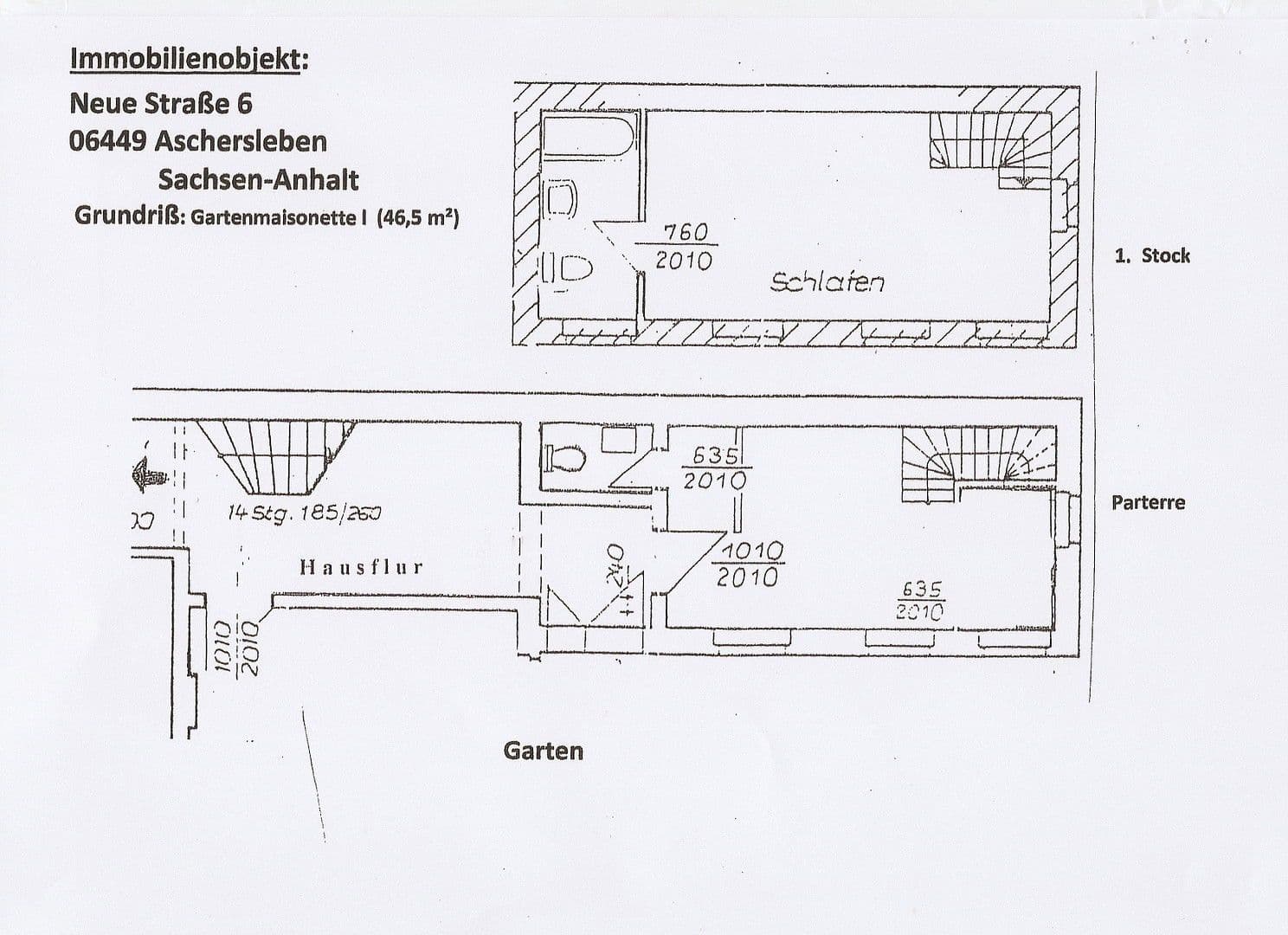 Prenájom bytu 2-izbový 47 m², Neue Str. 6, Aschersleben, Sasko-Anhaltsko Prenájom bytu 2-izbový 47 m², Neue Str. 6, Aschersleben, Sasko-Anhaltsko