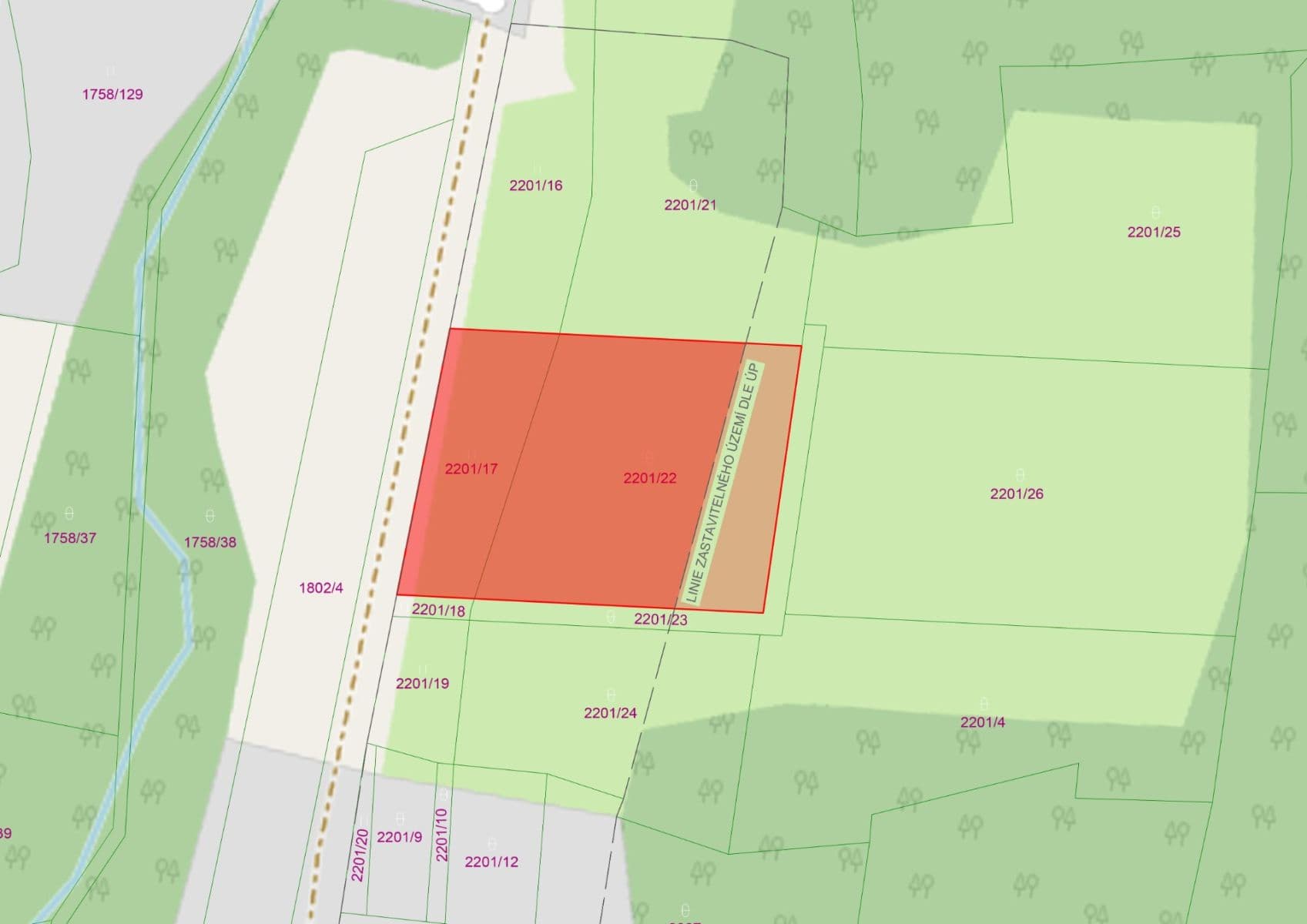 Predaj pozemku 2.493 m², Ratiboř, Zlínský kraj Predaj pozemku 2.493 m², Ratiboř, Zlínský kraj