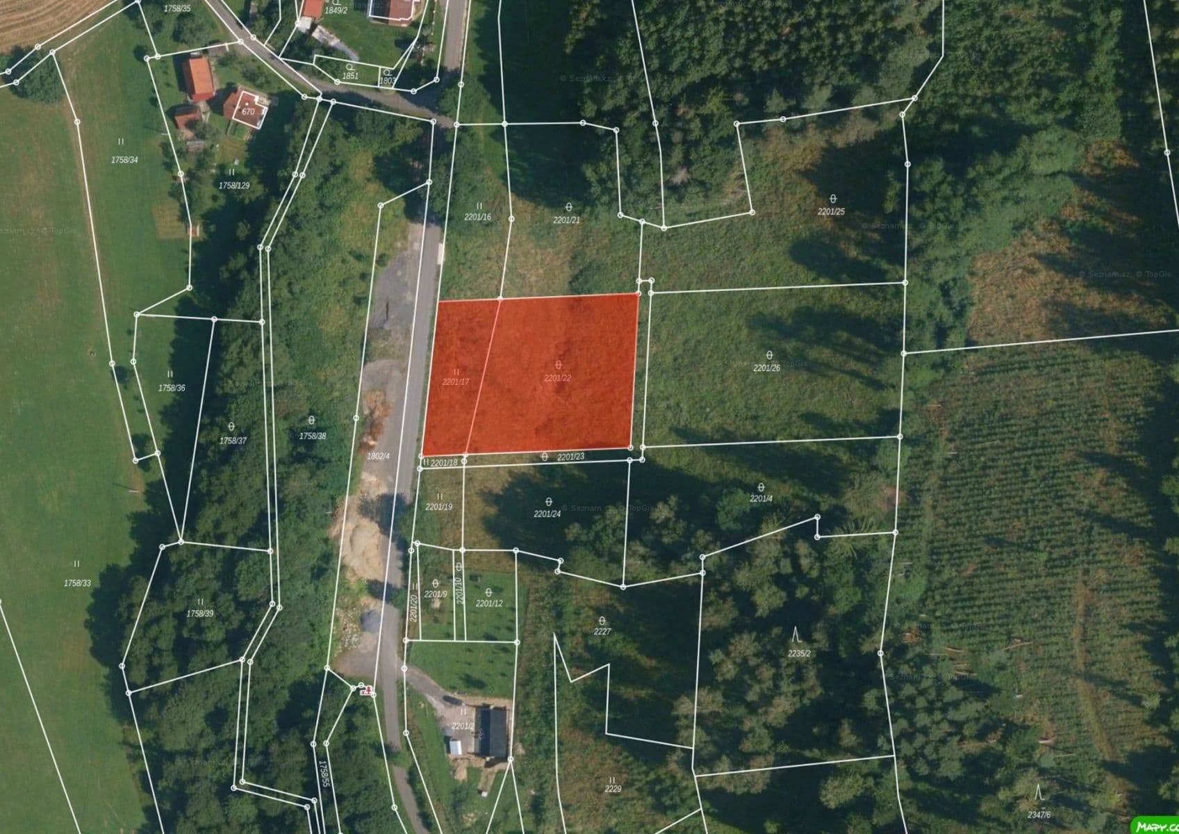 Predaj pozemku 2.493 m², Ratiboř, Zlínský kraj Predaj pozemku 2.493 m², Ratiboř, Zlínský kraj
