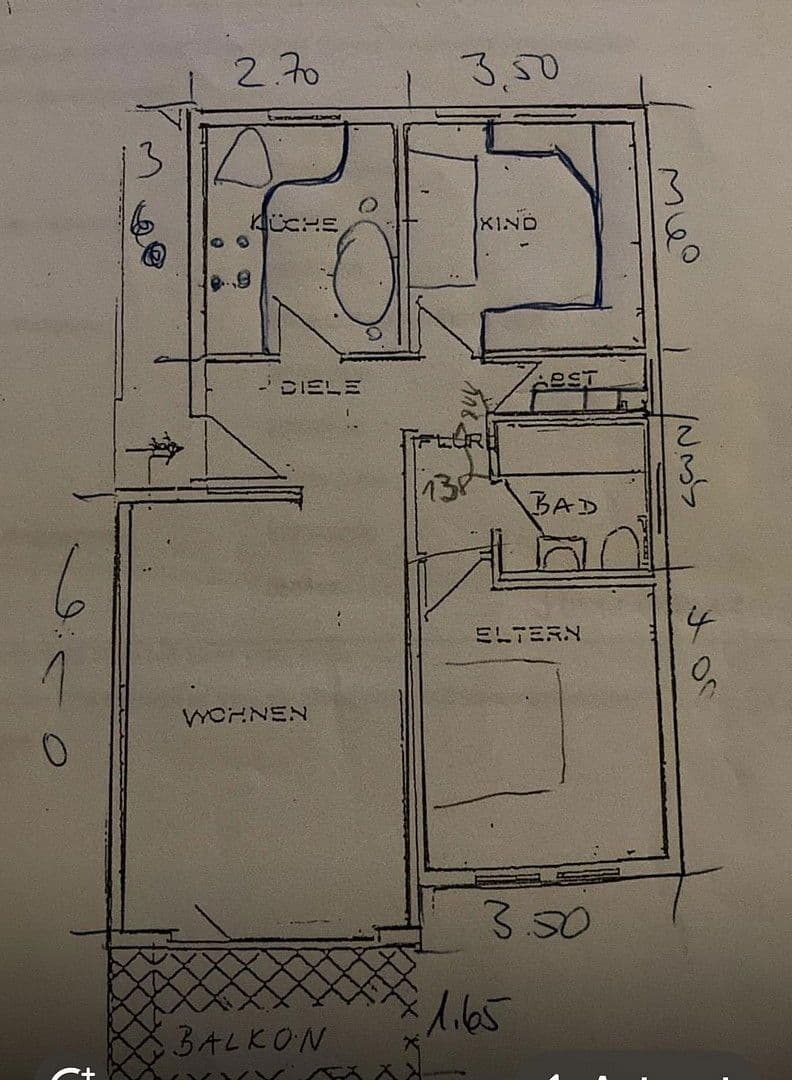 Prenájom bytu 3-izbový 80 m², Wittelsbacherstraße 21a, Nürnberg, Bavorsko Prenájom bytu 3-izbový 80 m², Wittelsbacherstraße 21a, Nürnberg, Bavorsko