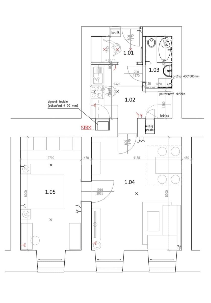 Prenájom bytu 2-izbový 56 m², Špitálka, Brno, Jihomoravský kraj Prenájom bytu 2-izbový 56 m², Špitálka, Brno, Jihomoravský kraj