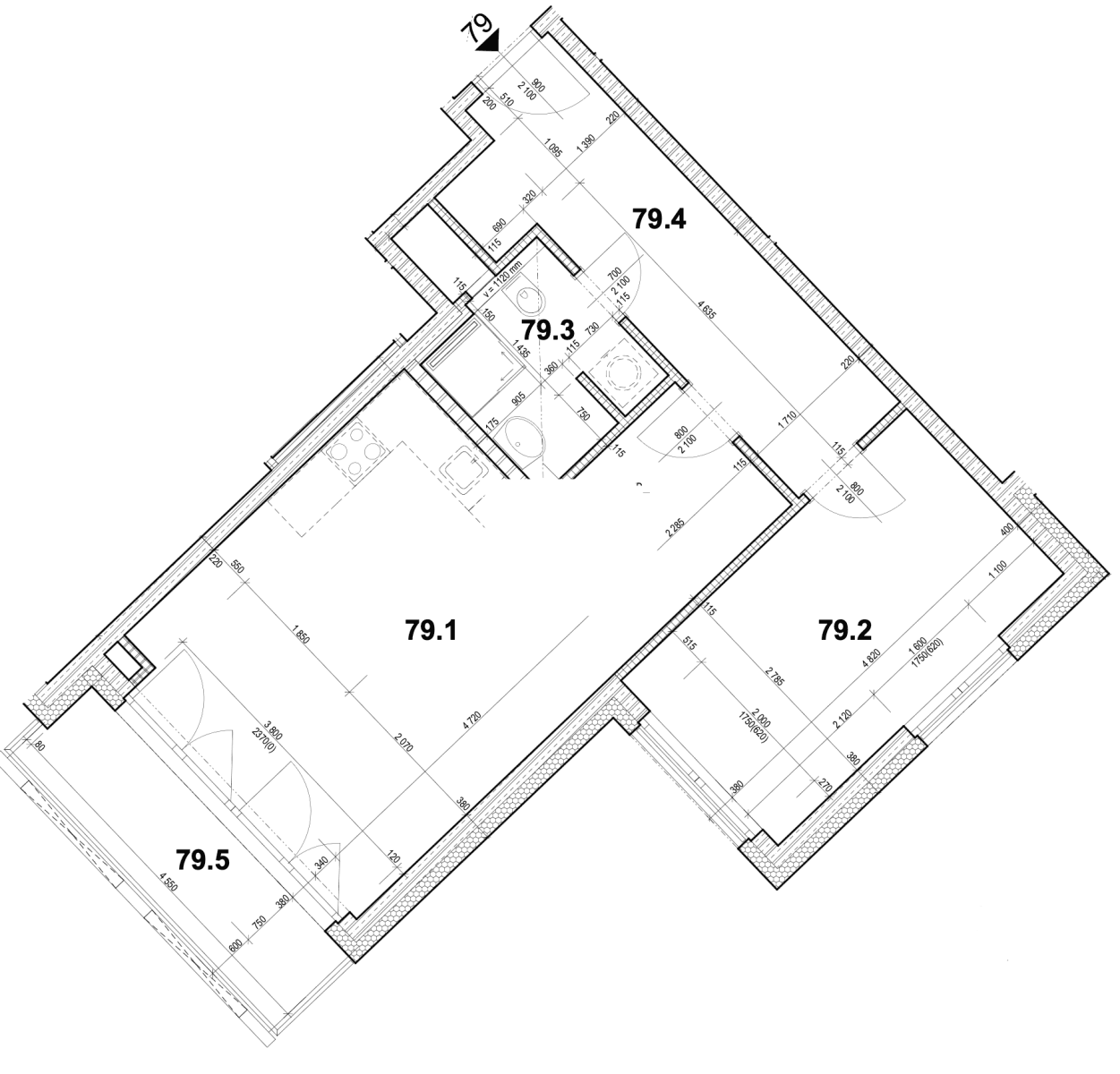 Prenájom bytu 2-izbový 60 m², Měchnovská, Praha, Praha Prenájom bytu 2-izbový 60 m², Měchnovská, Praha, Praha