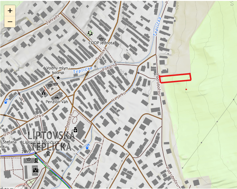 Predaj pozemku 1.088 m², Pod úbočou, Liptovská Teplička, Prešovský kraj Predaj pozemku 1.088 m², Pod úbočou, Liptovská Teplička, Prešovský kraj