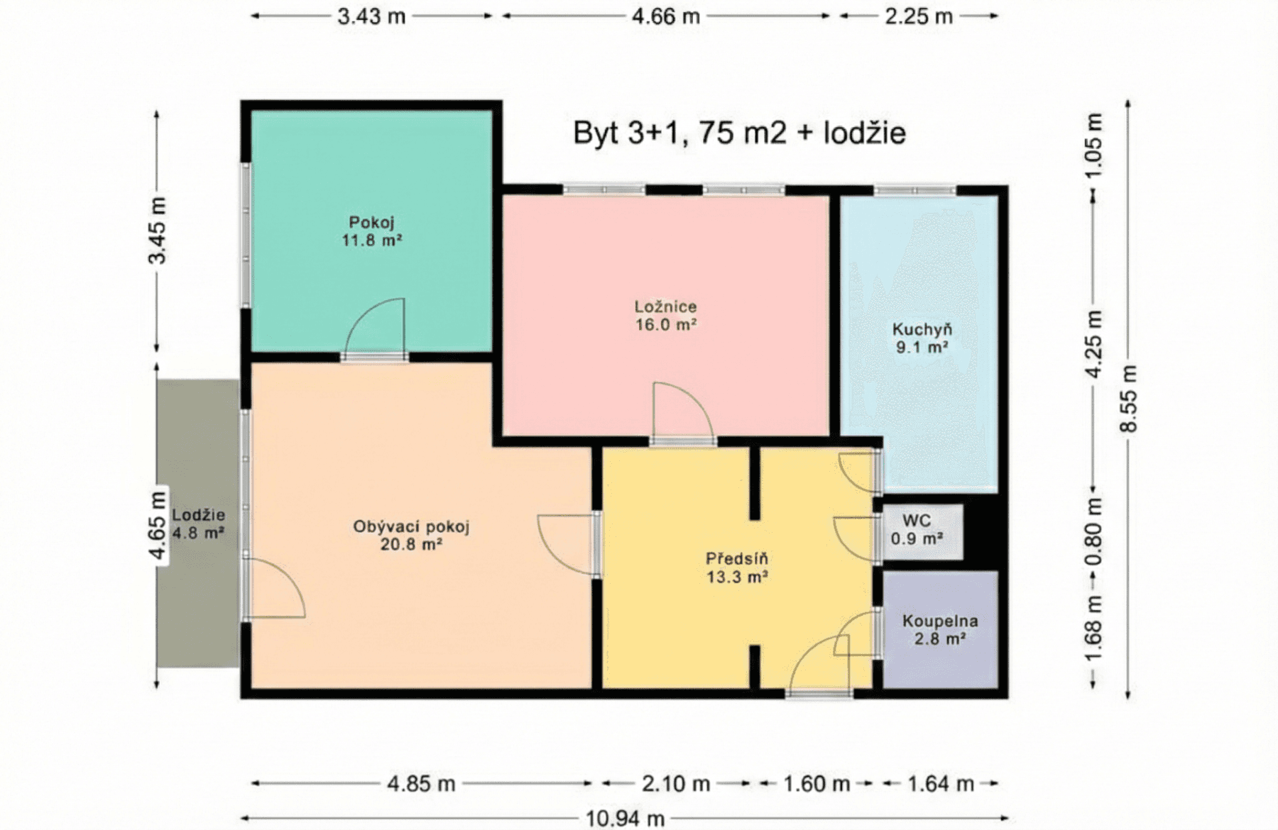 Predaj bytu 3-izbový 75 m², Konradova, Brno, Jihomoravský kraj Predaj bytu 3-izbový 75 m², Konradova, Brno, Jihomoravský kraj