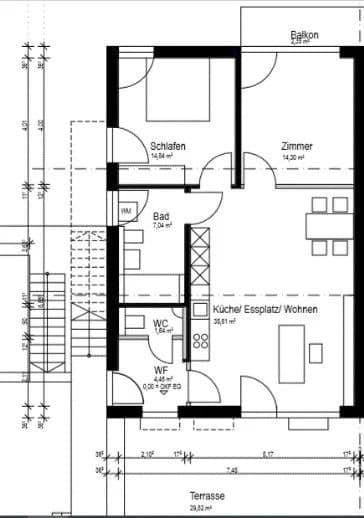 Prenájom bytu 3-izbový 80 m², Schlierbachstraße 17, Hetzles, Bavorsko Prenájom bytu 3-izbový 80 m², Schlierbachstraße 17, Hetzles, Bavorsko
