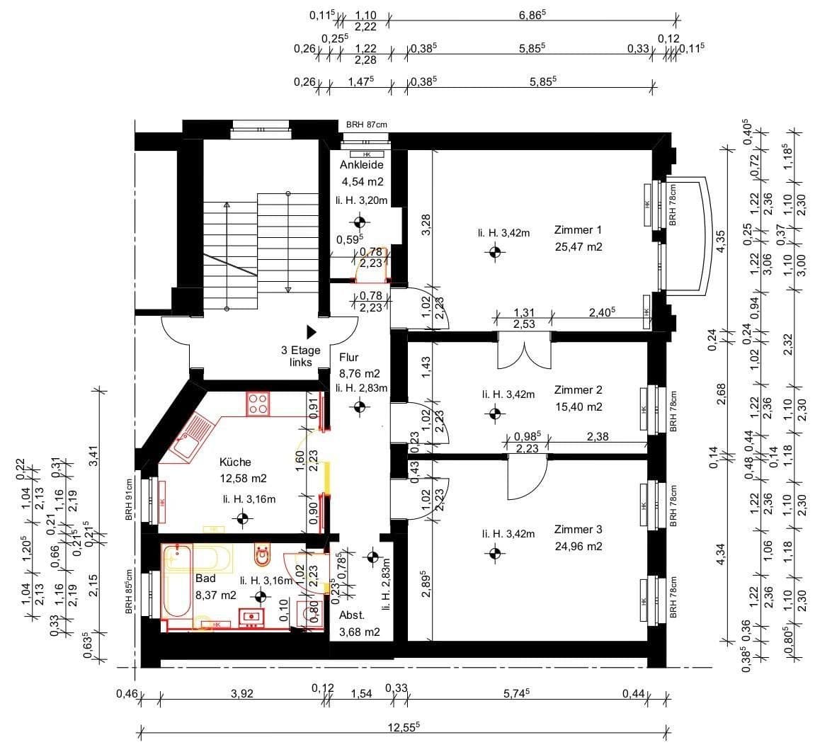 Prenájom bytu 3-izbový 104 m², Yorckstr. 84b, Berlin, Berlín Prenájom bytu 3-izbový 104 m², Yorckstr. 84b, Berlin, Berlín