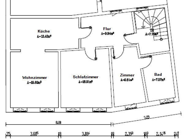 Prenájom bytu 3-izbový 75 m², Käthe-Kollwitz-Str. 17, Apolda, Durínsko Prenájom bytu 3-izbový 75 m², Käthe-Kollwitz-Str. 17, Apolda, Durínsko