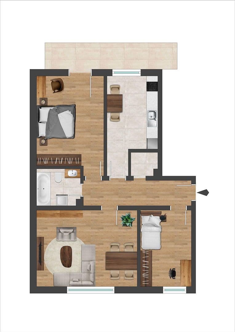Predaj bytu 3-izbový 84 m², Dülmen, Severné Porýnie - Westfálsko Predaj bytu 3-izbový 84 m², Dülmen, Severné Porýnie - Westfálsko