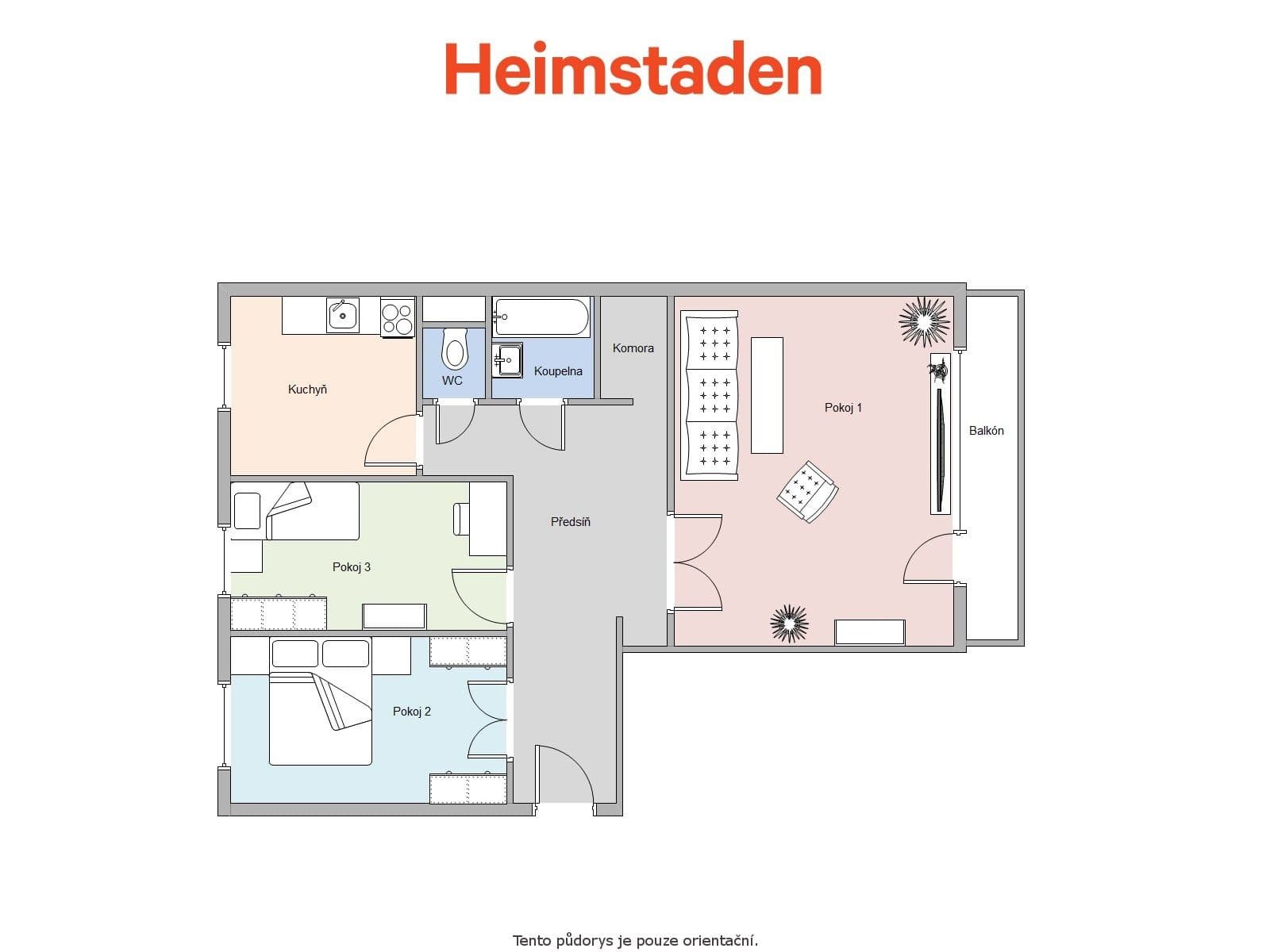 Prenájom bytu 3-izbový 71 m², Ke Studánce, Orlová, Moravskoslezský kraj Prenájom bytu 3-izbový 71 m², Ke Studánce, Orlová, Moravskoslezský kraj