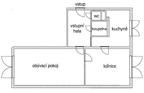 Prenájom bytu 2-izbový 55 m², Nad Alejí, Praha, Praha Prenájom bytu 2-izbový 55 m², Nad Alejí, Praha, Praha