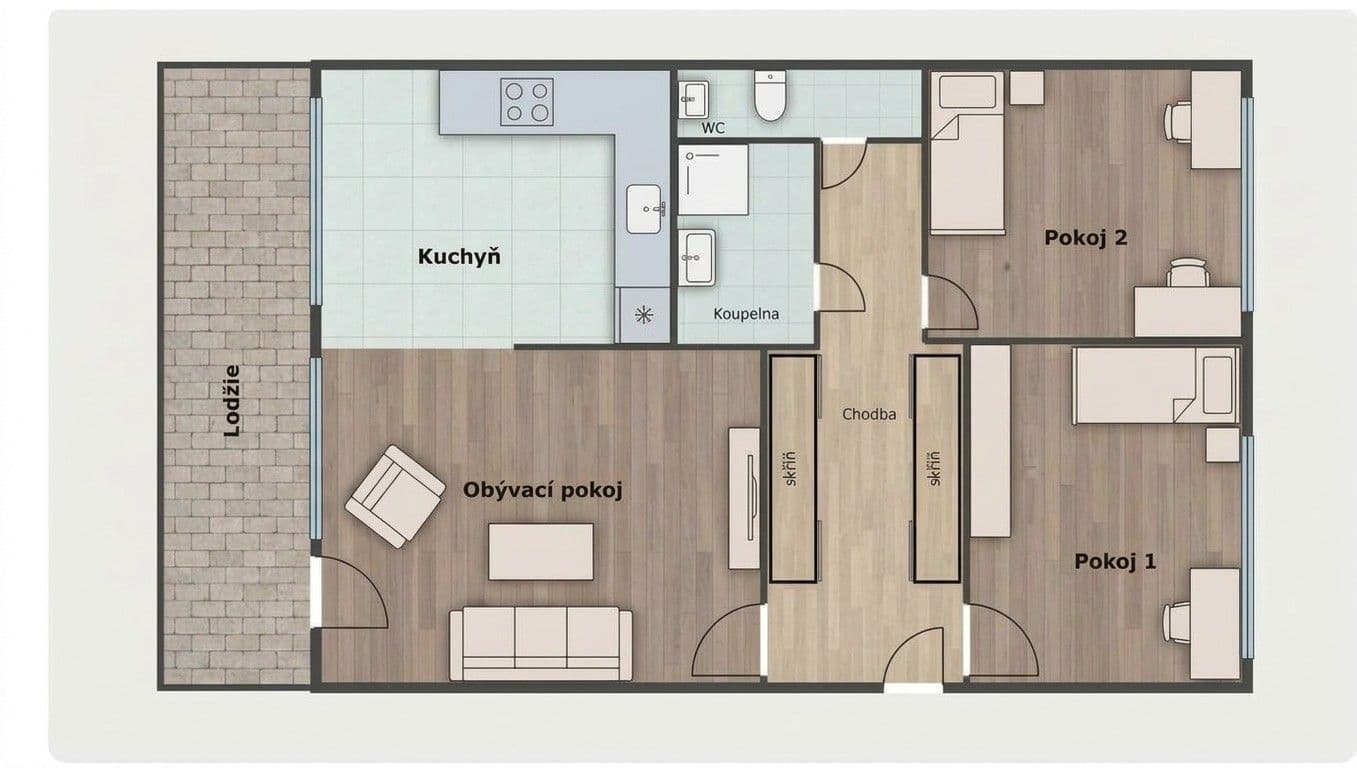 Predaj bytu 3-izbový 68 m², Jílovská, Praha, Praha Predaj bytu 3-izbový 68 m², Jílovská, Praha, Praha