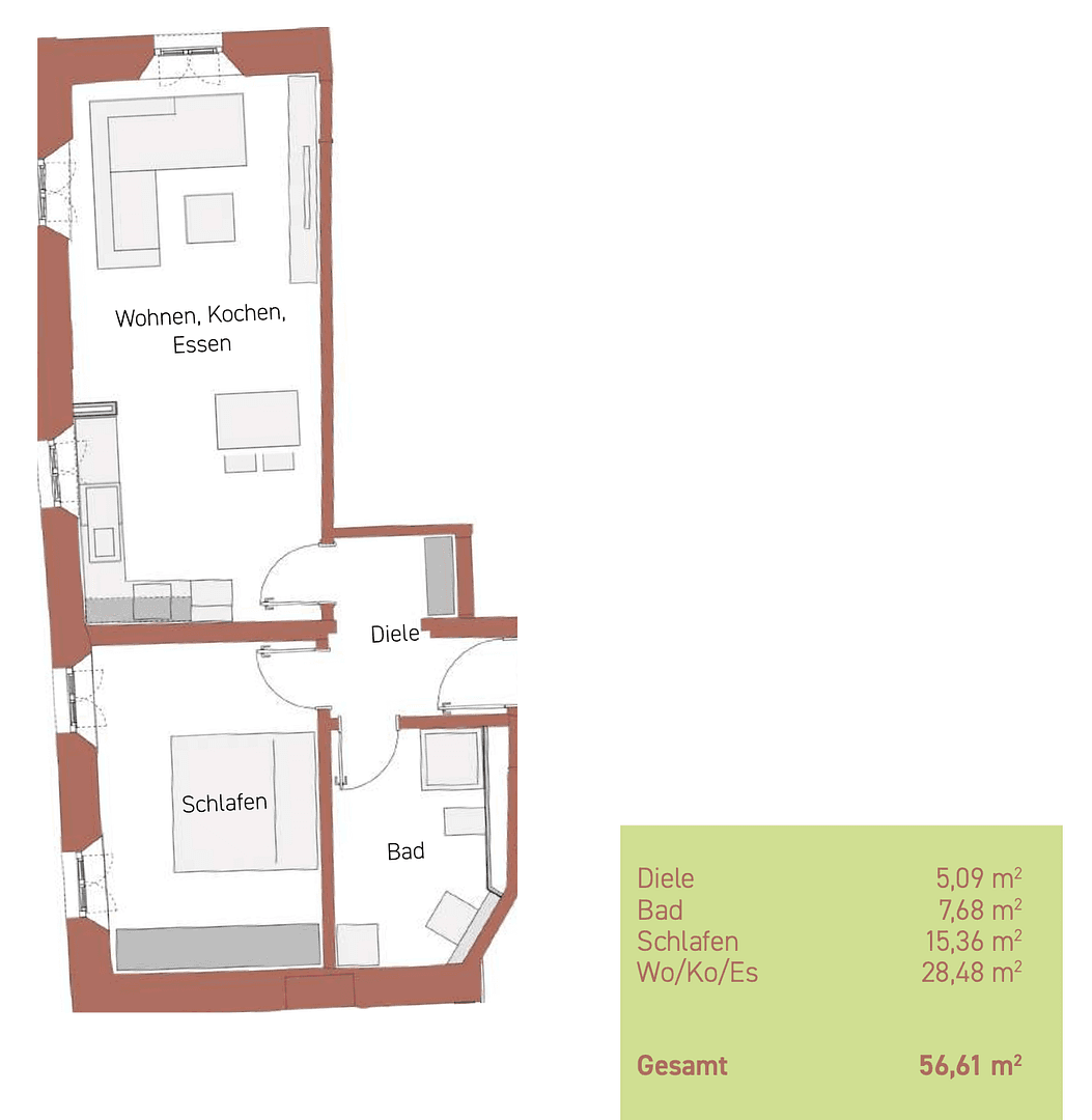 Prenájom bytu 2-izbový 57 m², Landgrafenstraße 9, Pfreimd, Bavorsko Prenájom bytu 2-izbový 57 m², Landgrafenstraße 9, Pfreimd, Bavorsko