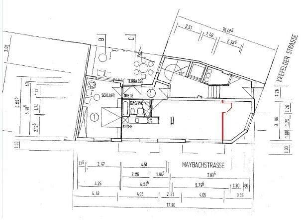 Prenájom bytu 2-izbový 79 m², Krefelder Str. 10, Köln, Severné Porýnie - Westfálsko Prenájom bytu 2-izbový 79 m², Krefelder Str. 10, Köln, Severné Porýnie - Westfálsko