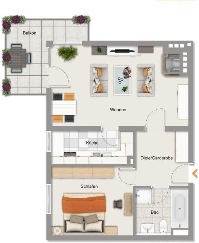 Predaj bytu 2-izbový 56 m², Frankfurterstr. 106, Offenbach, Hesensko Predaj bytu 2-izbový 56 m², Frankfurterstr. 106, Offenbach, Hesensko