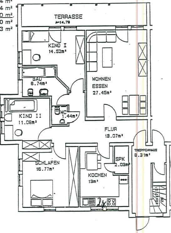 Prenájom bytu 4-izbový 110 m², Udenborner Str. 4, Wabern, Hesensko Prenájom bytu 4-izbový 110 m², Udenborner Str. 4, Wabern, Hesensko