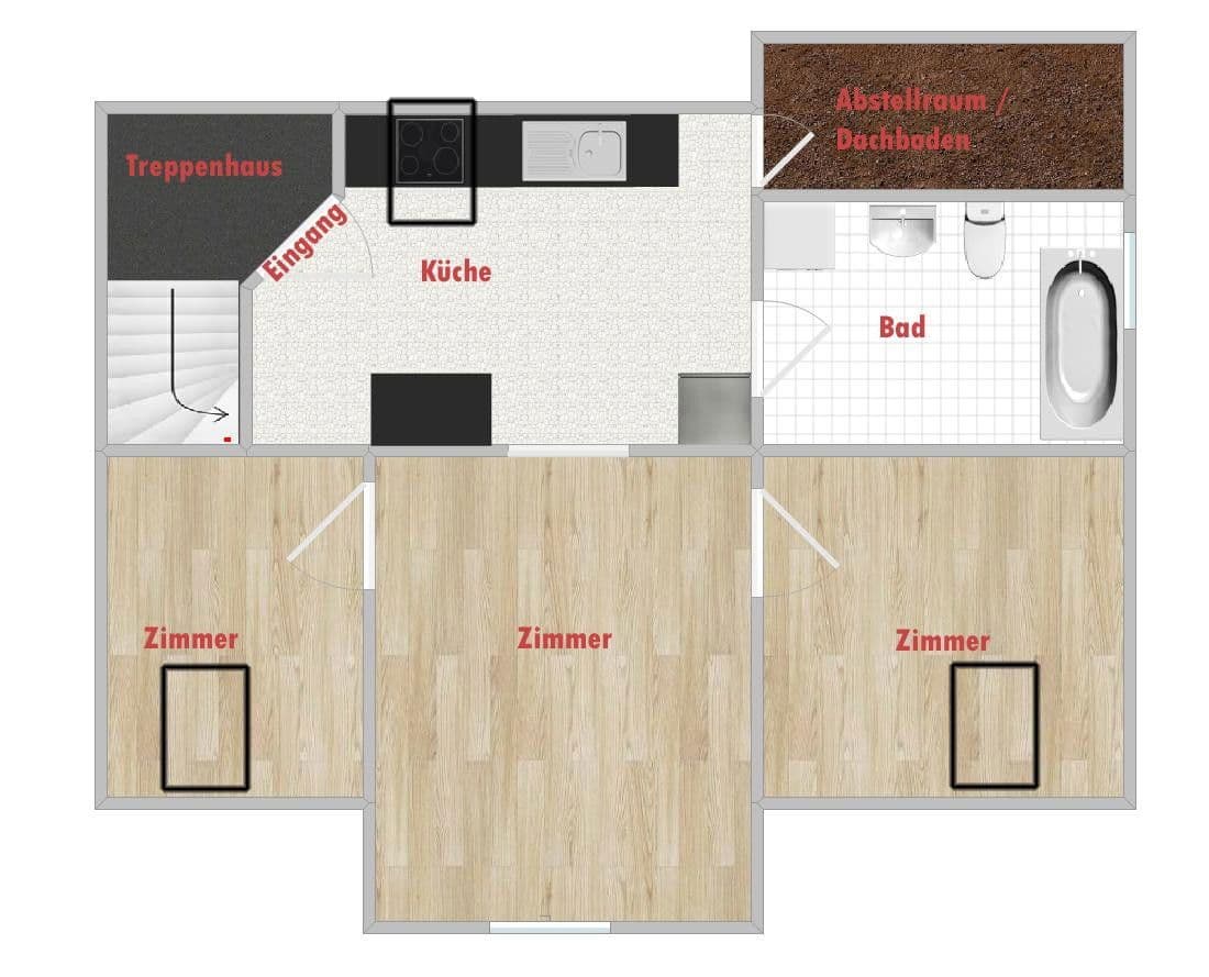 Prenájom bytu 2-izbový 45 m², Lollfuß 22, Schleswig, Šlezvicko-Holštajnsko Prenájom bytu 2-izbový 45 m², Lollfuß 22, Schleswig, Šlezvicko-Holštajnsko
