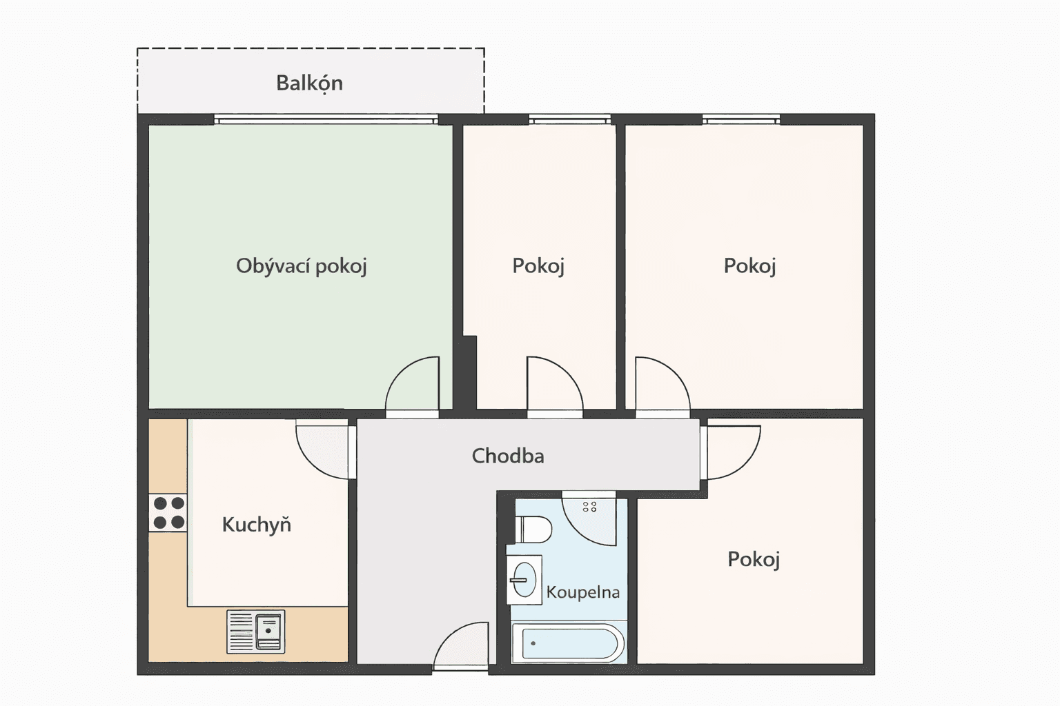 Prenájom bytu 4-izbový 100 m², Písčitá, Praha, Praha Prenájom bytu 4-izbový 100 m², Písčitá, Praha, Praha