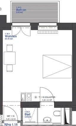Prenájom bytu 1-izbový 32 m², Iranische Str. 3, Berlin, Berlín Prenájom bytu 1-izbový 32 m², Iranische Str. 3, Berlin, Berlín