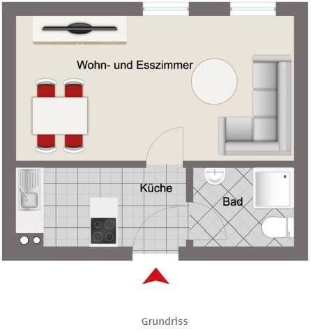 Prenájom bytu 1-izbový 30 m², Leyherstraße 10, Fürth, Bavorsko Prenájom bytu 1-izbový 30 m², Leyherstraße 10, Fürth, Bavorsko